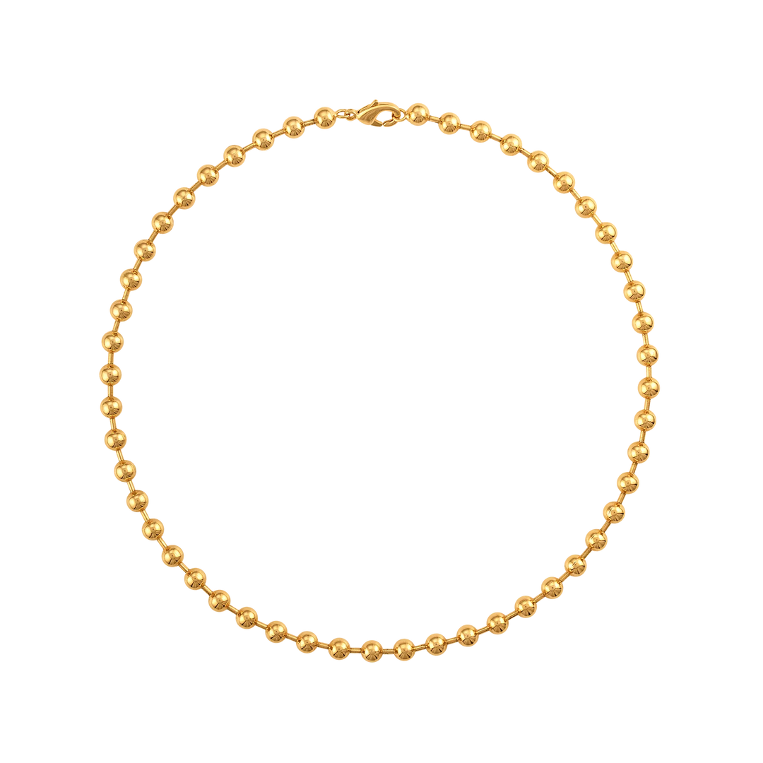 Gold Ball Beaded Necklace